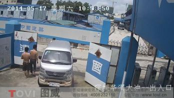 100萬像素-建筑工地門口高清視頻監(jiān)控效果錄像演示